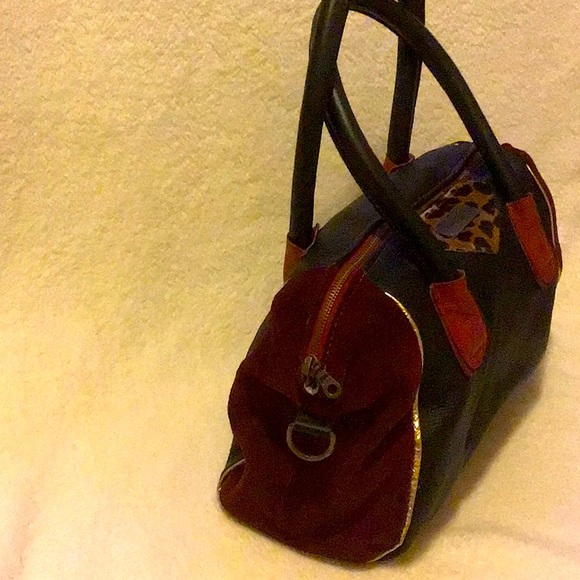 Argentina satchel Genuine Leather and suede. - Picture 4 of 5